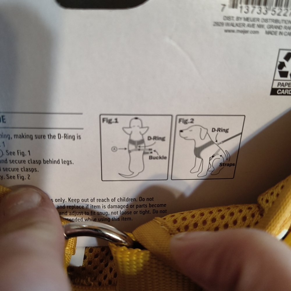 Yellow Polka Dot Small And Medium Dog Harness - Picture 6 of 12